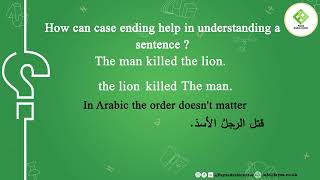 Q & An 24: Does case-ending help in understanding meaning in Arabic?