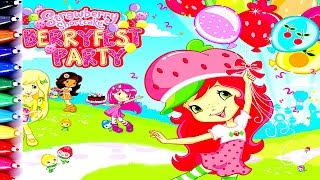 Strawberry Shortcake Berry Fest Birthday Party Coloring Book Pages Kids to Learn