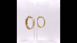 Σκουλαρίκια κρίκοι OR24284 - 360 Video | Haritidis Jewelry #earrings