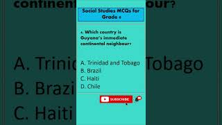 Social Studies MCQs # 4 #caribbean  #guyana #history