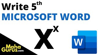 How to Write 5th in Microsoft Word | superscript subscript in MS Word | Mahagurus