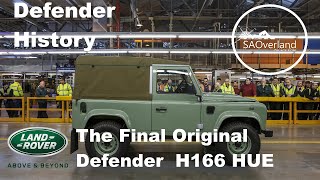 SA Overlander  -  History. Building of the last original  Defender. A Mark in Automobile History .