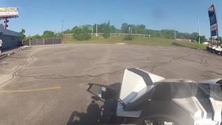 Polaris Slingshot SL LE pulling out of dealership St. Louis, Missouri