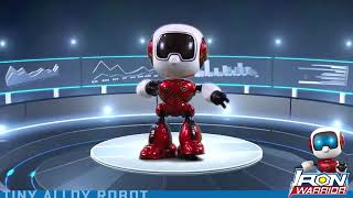 Bosonshop Mini Metal Robots for Kids,Touch-Sensitive, Voice, Music & Light ,Red Color