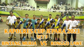 Set 3❗Bintang Muria Srikandang Vs Ronggo Lawe Jambu Kapolres Cup Devisi Utama & Devisi 1 Kab Jepara