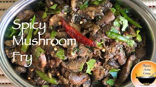 Spicy Mushroom Fry Recipe/Mushroom Pepper Fry Recipe/Mushroom masala dry recipe/Mushroom Fry Recipe