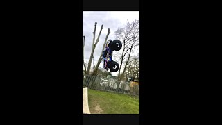 Traxxas X-Maxx 8S #shorts Skate Park Backflip nailed or failed?