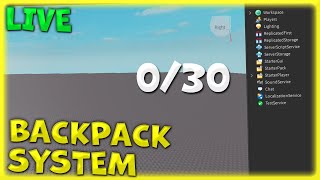 Live Roblox Studio - Make a backpack system