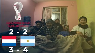 NETHERLANDS 3-4 ARGENTINA PENALTY SHOOTOUT | NETHERLANDS V ARGENTINA REACTION | MESSI MAGIC