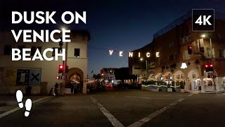 Sundown Venice Beach - Part 2  🌅  Sunset, Skaters & Lights [4K]