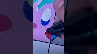 Drawing Kirby, but in 4 different styles! Part 2, Anime! #subscribe #posca