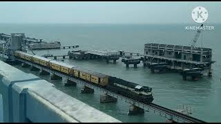 Special Video | Train on Pamban Bridge | New Pamban Bridge under Construction #pambanbridge