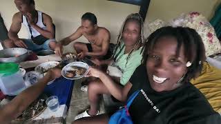 Jamaican Sisters COOKING & EATING With Local People in A VILLAGE in BALI ( Indonesia 🇮🇩)