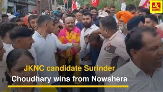 JKNC candidate Surinder Choudhary wins from Nowshera