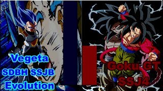 Dragon Ball SDBH Vegeta VS GT Goku Power Levels