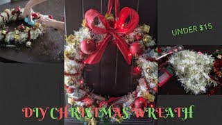 DIY CHRISTMAS WREATH UNDER $15