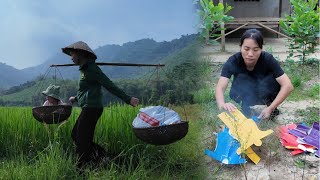 grateful for life: Single mom celebrates Vu Lan festival. Harvesting bananas - going to the market