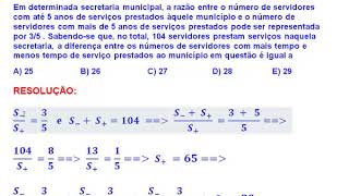 # Reforço de Conteúdo   Questão 122   VUNESP   Razões e Proporções