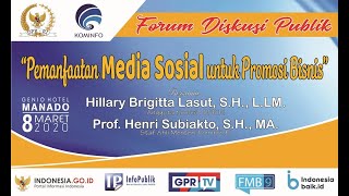 Forum Diskusi Publik Kominfo-DPR, Manado, 8 Maret 2020