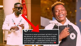 Sarkodie's Emotional Message to Shatta Wale