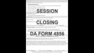 How to Close an Army Counseling Session - DA Form 4856