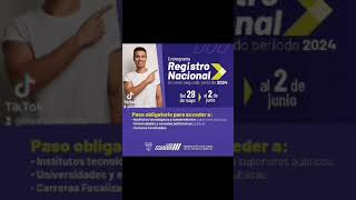 Nuevo Registro Nacional Segundo Periodo 2024 #universidad