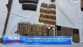 High powered rifles, shotgun and ammunition seized during Police operation in Region 7