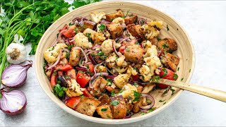 Roasted Cauliflower Panzanella Salad Recipe