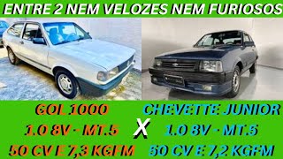 ENTRE 2 CARROS - VW GOL X CHEVROLET CHEVETTE - O LEMA É DEVAGAR E SEMPRE, BEM DEVAGAR KKKKK