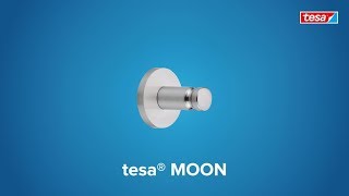 How to use the round, stainless-steel style tesa® Moon modern towel hook