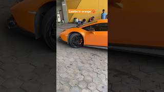 Carbon fiber Lamborghini in orange🔥   #trendingshorts #lamborghiniinindia #hyderabad