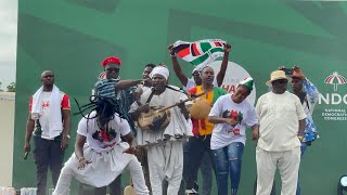 Eii😂King Ayisoba Musical Career Turns to Politics as He campaigned for Mahama at NDC campaign launch