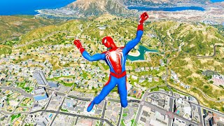 GTA 5 Spiderman Epic Jumps Compilation PART 01(GTA V Fails Funny Moments)