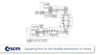 SCM Squaring line for the flexible production of doors