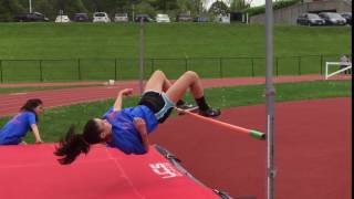 Sam practice high jump box