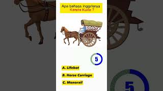 Tebak Bahasa Inggris Alat Transportasi #shorts