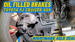 Dreaded Axle Seal Leak! Just Adjust the Parking Brake! Toyota FJ Cruiser!