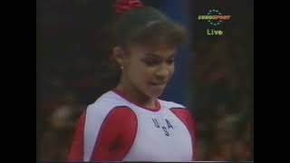 Betty Okino (USA) - Worlds 1992 - Semi Finals - Uneven Bars