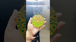 DIY Diwali Diya base / Diya Holder | colorful Dot mandala art #diwalidecoration #shorts