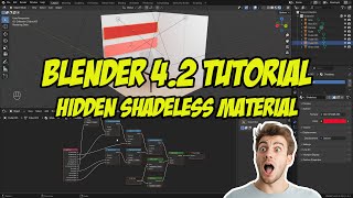 Blender 4.2 Tutorial: Hidden Shadeless Material