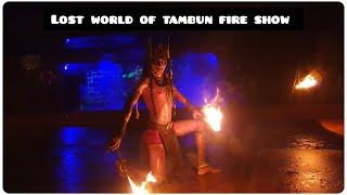 Amazing fire show | lost world of tambun night show | Flaming percussion show