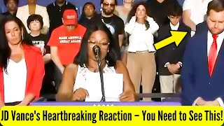 Grief and Strength: Black Woman Confronts JD Vance – Emotional Reaction Caught on Camera!