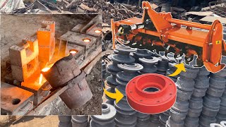 Amazing Rotavator Flange Making Process | Casting of Rotary Tiller Parts | Rotavator Manufacturing