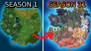 Entire Evolution of the Fortnite Map (Chapter 1 Season 1 - Chapter 5 Season 4)