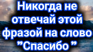 Никогда не отвечай этой фразой на слово "Спасибо "