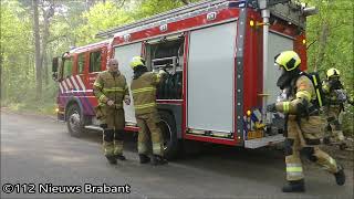 brandweer Berlicum en den Bosch blussen bosbrand aan de hooghei in Berlicum