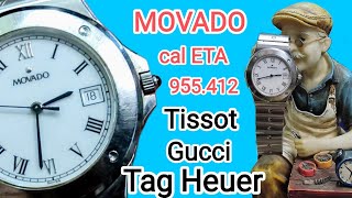 MOVADO cal ETA 955.412 (cambio de pila) Tissot, Gucci, Tag Heuer