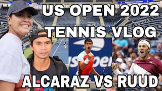 US OPEN 2022 TENNIS VLOG  | WATCHING THE FINALS | CARLOS ALCARAZ VS CASPER RUUD | JOSH & SISTER MEL