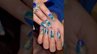 Beautiful nail art | nail art idea #nailheaven #nailextension #trendynails #bluenails