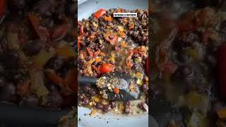 Delicious Sofrito Black Beans Recipe with Roasted Plantains | A Taste of Home #shorts #plantbased